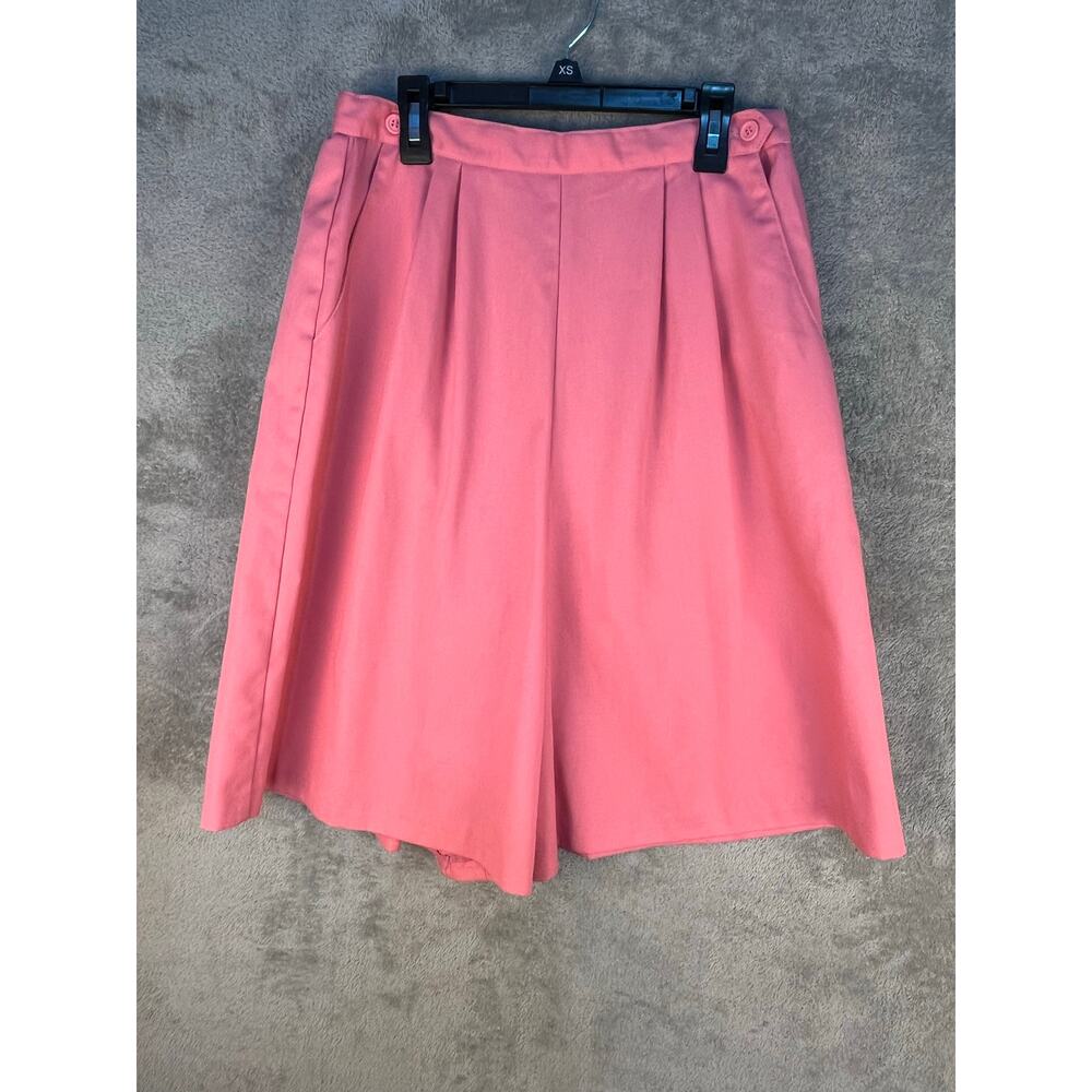 Vintage Nu Look Culottes Size 13/14 Pink High Rise Union Made Preppy Summer
